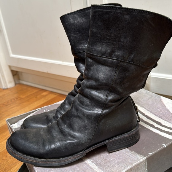 Fiorentini + Baker Distressed Ella Black Moto Boots - Picture 10 of 12